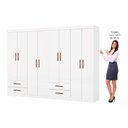Ver imagem 4 de Closet Casal Duplo Lu 8 Portas 4 Gavetas