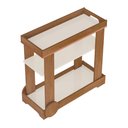 Ver imagem 3 de Carrinho Bar 1 Prateleira Cinamomo/off White Rose Artely