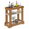Carrinho Bar 1 Prateleira Cinamomo/off White Rose Artely - 1