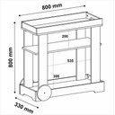 Ver imagem 5 de Carrinho Bar 1 Prateleira Cinamomo/off White Rose Artely