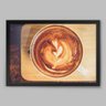 Quadro Cozinha Café Capuccino - 90x60cm - Moldura Caixa Preto - 1