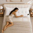Ver imagem 5 de Almofada Encosto Triangular Cama Leitura Cabeceira Suede