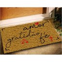 Ver imagem 1 de Tapete Capacho Amor Gratidão e Fé 60x40 Casa Entrada Lar