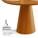Ver imagem 6 de Mesa de Jantar Redonda Laminado em Madeira 90cm Cairo