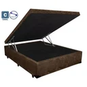 Ver imagem 2 de Base Box Baú Casal Suede:marrom