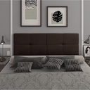 Ver imagem 1 de Cabeceira Painel Cama Box Casal 1,40 México Estofada Suspensa Dobrável - Marrom Suede