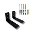 Ver imagem 2 de Kit 2 Suportes Mão Francesa em Metal para Prateleira 29X10cm (Cxa) Espessura 5mm