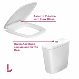 Kit Flex Bacia Sanitária Acoplada com Caixa e Assento Kp380 Deca Branco - 7