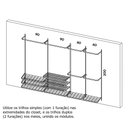 Ver imagem 2 de Guarda roupa closet aramado aberto armário modulado roupeiro 3,10 BR