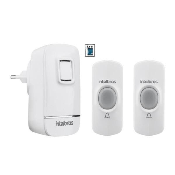 Campainha sem Fio Longo Alcance Plug & Play Bivolt 2 Portas - 3