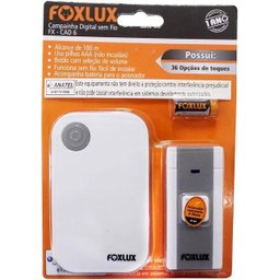 Campainha Digital Foxlux Fx-cad 6 sem Fio 36 Toques Branco - 2