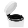 Lixeira em inox com pedal 3 litros Prizi Branca - 4