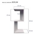 Ver imagem 3 de Mesa de Cabeceira Berlim Branco 60 x 25cm
