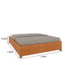 Ver imagem 3 de Cama Casal em MDP 193cm x 144cm Grecia Yescasa Marrom/Cinamomo