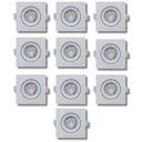 Ver imagem 1 de Kit 10 Spot de Led 5w Branco Frio 6500k Quadrado Direcionável Bivolt 110v/220v Enbutir