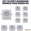 Ver imagem 3 de Kit 10 Spot de Led 5w Branco Frio 6500k Quadrado Direcionável Bivolt 110v/220v Enbutir