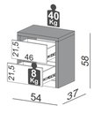 Ver imagem 2 de Mesa de Cabeceira Dynamo com 2 Gavetas Cor Off White - 57736