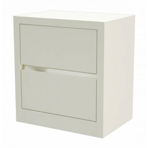 Mesa de Cabeceira Dynamo com 2 Gavetas Cor Off White - 57736
