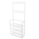 Ver imagem 6 de Rack Spaateira Arara Roupa Sapato Tenis 4 Andares Porta Objeto Gancho Organizador Pendurar Multiuso