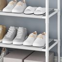 Ver imagem 3 de Rack Spaateira Arara Roupa Sapato Tenis 4 Andares Porta Objeto Gancho Organizador Pendurar Multiuso