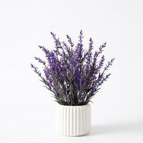 Buquê de Lavanda Artificial Premium Roxo 38cm Decoração Elegante e Realista