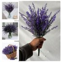 Ver imagem 6 de Buquê de Lavanda Artificial Premium Roxo 38cm Decoração Elegante e Realista