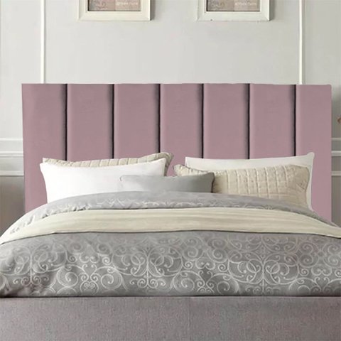 Cabeceira Estofada Cama Box Casal 1,60m Carla Suede Rosê