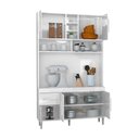Ver imagem 2 de Armário de Cozinha Cristal Cor:branco Multiuso Mizza Decor