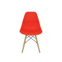 Ver imagem 4 de Kit 8 Cadeiras Charles Eames Eiffel Vermelha Base Madeira Sala Cozinha Jantar - Bering