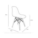 Ver imagem 3 de Kit 8 Cadeiras Charles Eames Eiffel Vermelha Base Madeira Sala Cozinha Jantar - Bering