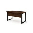 Ver imagem 3 de Mesa Escritório Pé Quadro 1,50x0,60m - s/ Gavetas - Marsala/Preto - 25472