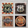 Kit Placas decorativas Route 66 Harley Davidson 04 Placas - 1