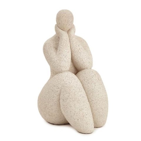 Escultura Decorativa Mulher em Polirresina Bege - Mart