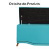 Calçadeira Recamier Baú Solteiro 90cm Greta Suede Azul Turquesa - DS Estofados - 3