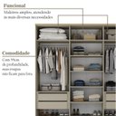 Ver imagem 5 de Guarda-Roupa Casal 100% MDF 6 Portas Brescia Bege/Panna