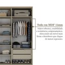 Ver imagem 6 de Guarda-Roupa Casal 100% MDF 6 Portas Brescia Bege/Panna