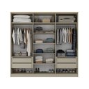 Ver imagem 4 de Guarda-Roupa Casal 100% MDF 6 Portas Brescia Bege/Panna