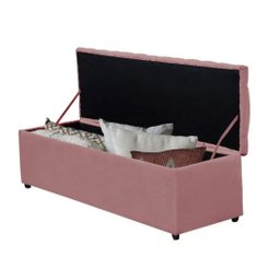Báu calçadeira sapateira Dubai 1,20 Mt-Veludo Rosa GAT MAGAZINE - 3