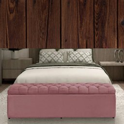 Báu calçadeira sapateira Dubai 1,20 Mt-Veludo Rosa GAT MAGAZINE - 2