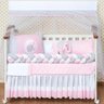 Kit Jogo Protetor De Berço Trançado Menina 13 Peças Rosa - 1