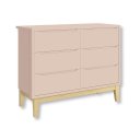 Ver imagem 4 de Quarto de Bebê Berço + Cômoda 6 Gvts Classic Pés em Madeira Natural Rosa