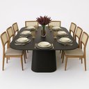 Ver imagem 2 de Mesa de Jantar Retangular Ébano Prestige 244x137cm