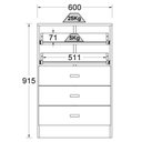Ver mais imagens de Comoda Infantil para Quarto 5 Gavetas 60x91x38 Cm Bb120 Branco Dtall Branco
