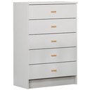 Ver imagem 1 de Comoda Infantil para Quarto 5 Gavetas 60x91x38 Cm Bb120 Branco Dtall Branco