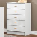 Ver imagem 3 de Comoda Infantil para Quarto 5 Gavetas 60x91x38 Cm Bb120 Branco Dtall Branco