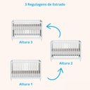 Ver imagem 4 de Berço Divicar Fofura Padrão Americano 2 em 1 Mini Cama Rattan - Branco