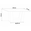 Ver imagem 3 de Mesa de Jantar 6 Lugares Grazi Mel/blonde/veludo Marfim - Pnr Móveis