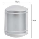 Ver imagem 3 de Jogo 6 Arandelas Luminária Branca para Parede Externa Jardim Lente Fosca Elegance Dital