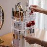 Prateleira Porta Maquiagem 4 Andares Organizador de Cosmeticos Giratorio Perfumes Suporte Acrilico - 3