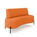 Ver imagem 5 de Sofá Living Decorativo 2 Lugares 1,60m Katara Pés de Ferro Bouclê Terracota G33 - Gran Belo